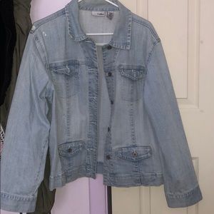 Chico’s Platinum Light Wash Denim Jacket